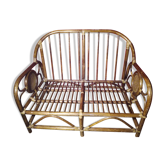 Bamboo and caning bench