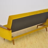Velvet Daybed Sofa with fold-out function, 1960s