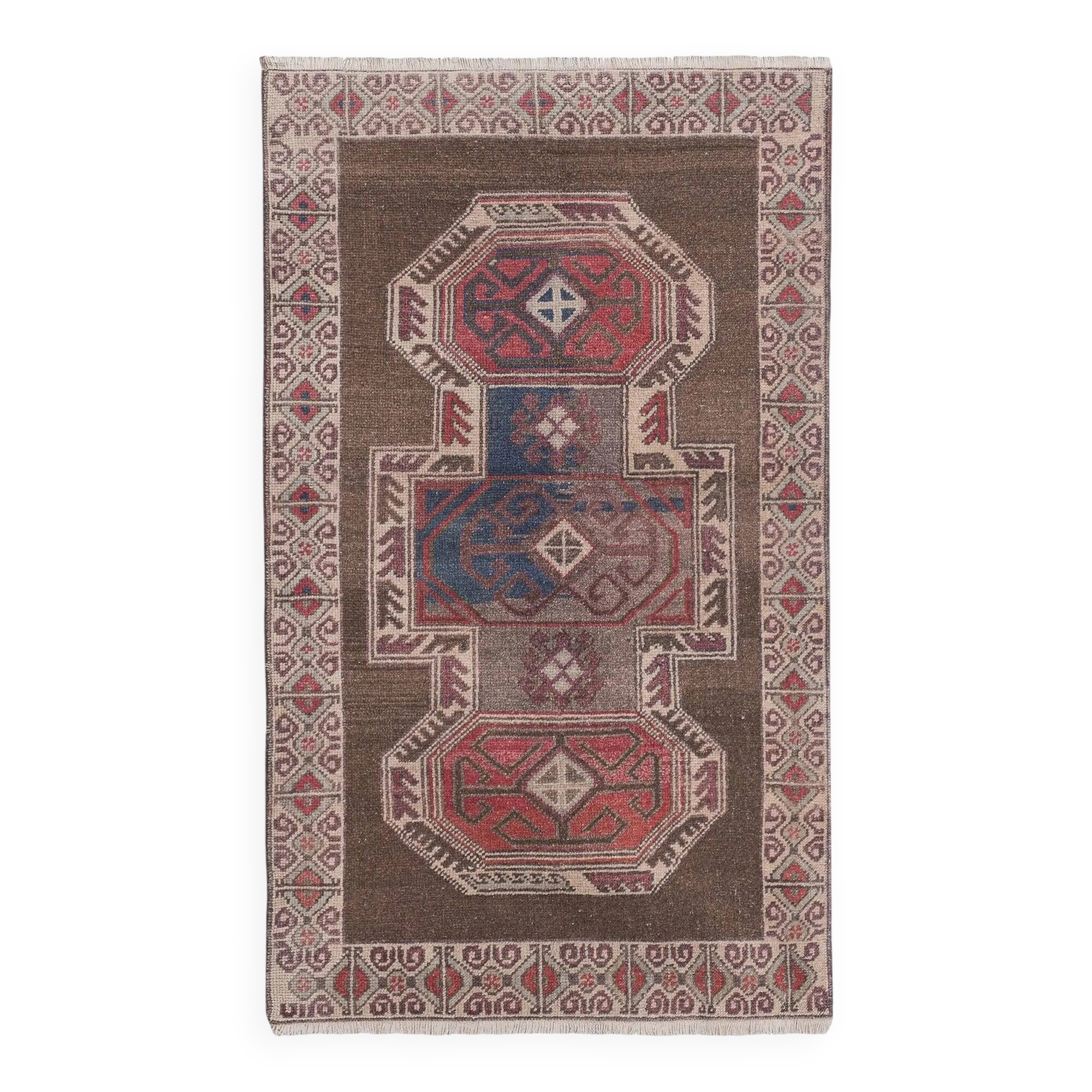 Tapis Oushak turc vintage 91x160 cm