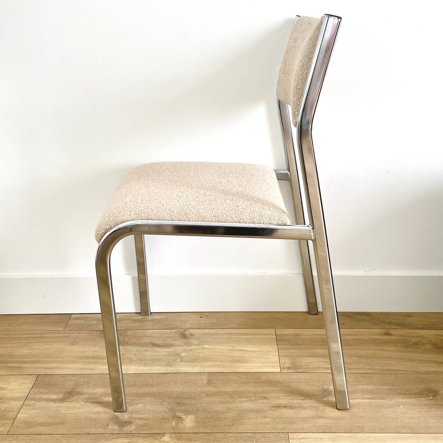 Pair of 70s chrome chairs