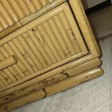 Vintage bamboo bedside table