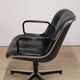 Charles Pollock leather office chair, Knoll edition, 1970