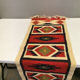 Beautifully woven Swedish wool rug in beautiful colours, estimated 1970s.