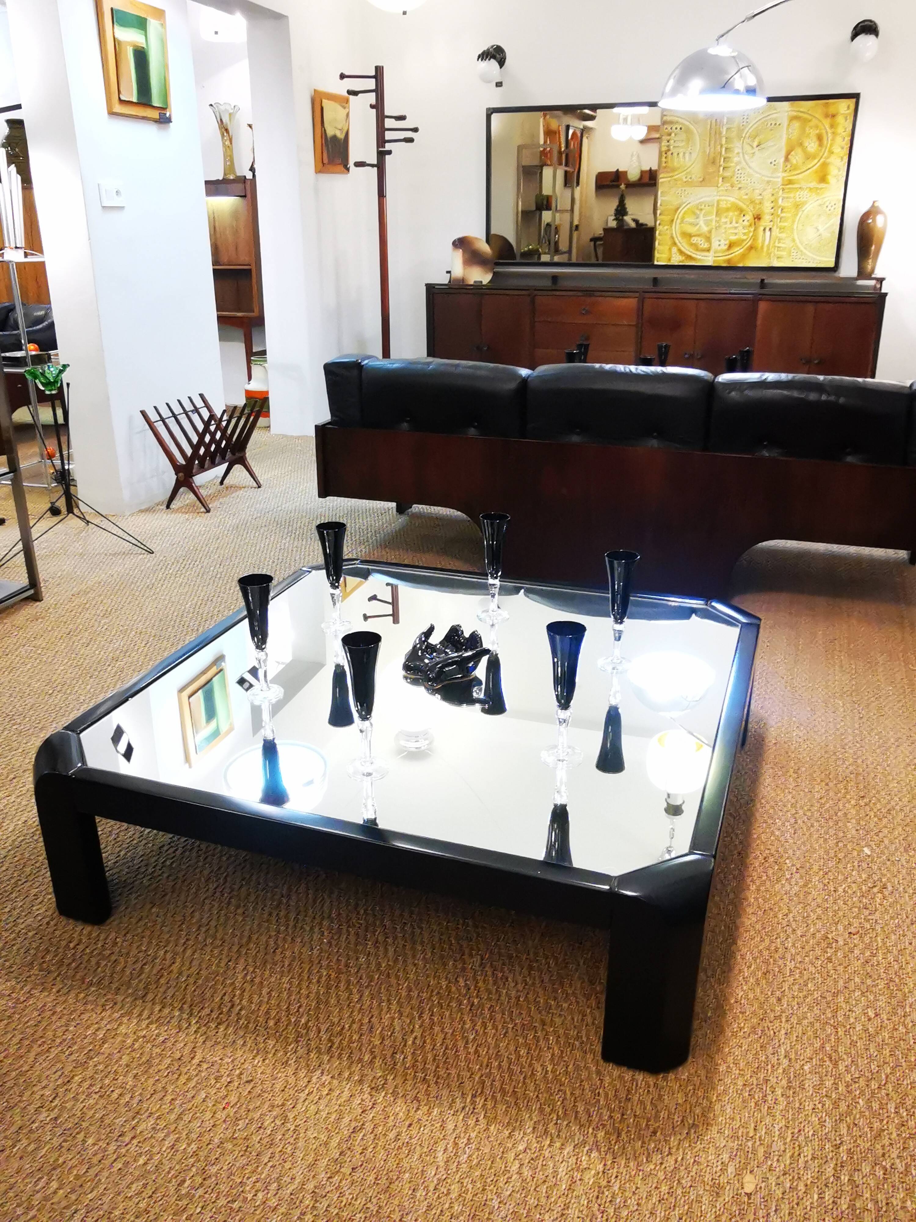 Table basse XL vintage italienne des années 70
