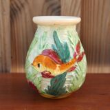 Ceramic vase decorated with fish