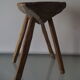 Brutalist solid wood stool