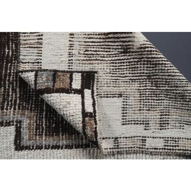 Tapis couloir en laine Oushak turc vintage des années 1970, 97x323.