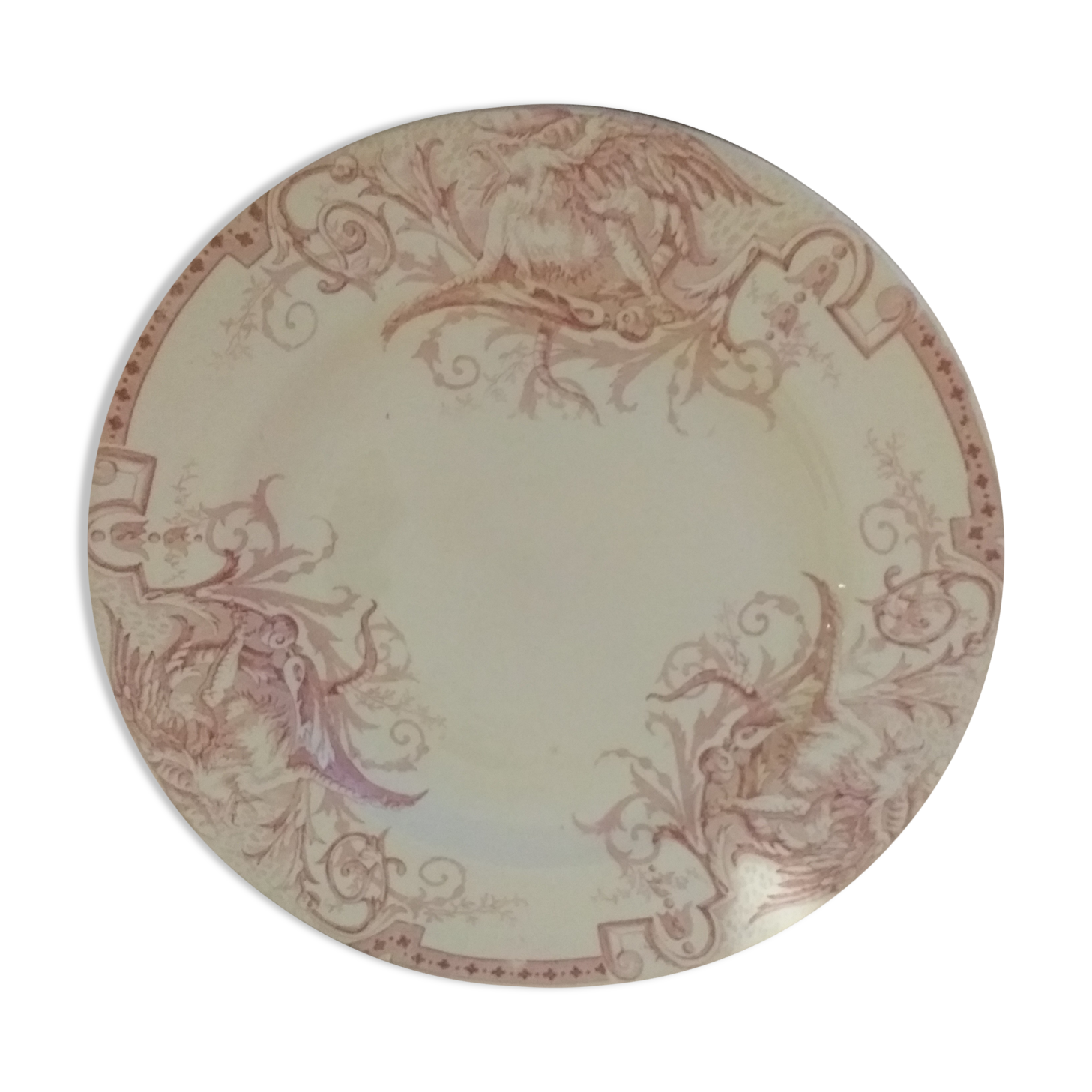 Porcelain plate of Lunéville model Griffon