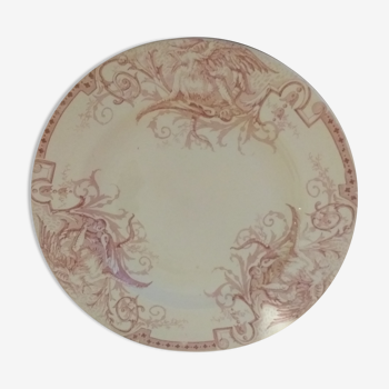 Porcelain plate of Lunéville model Griffon