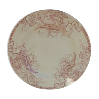Porcelain plate of Lunéville model Griffon