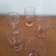 Set of 5 pink glasses