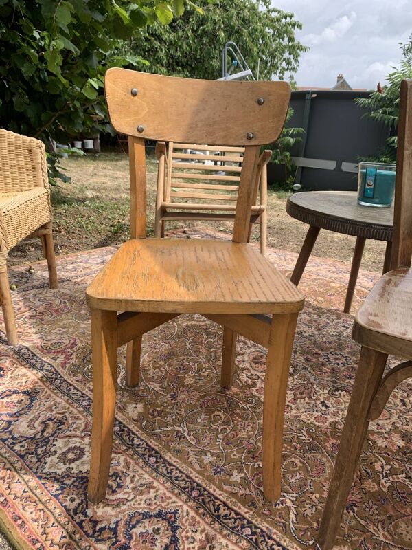 Duo de Chaises Vintage dont une Baumann Authentique – ''Dans leur jus