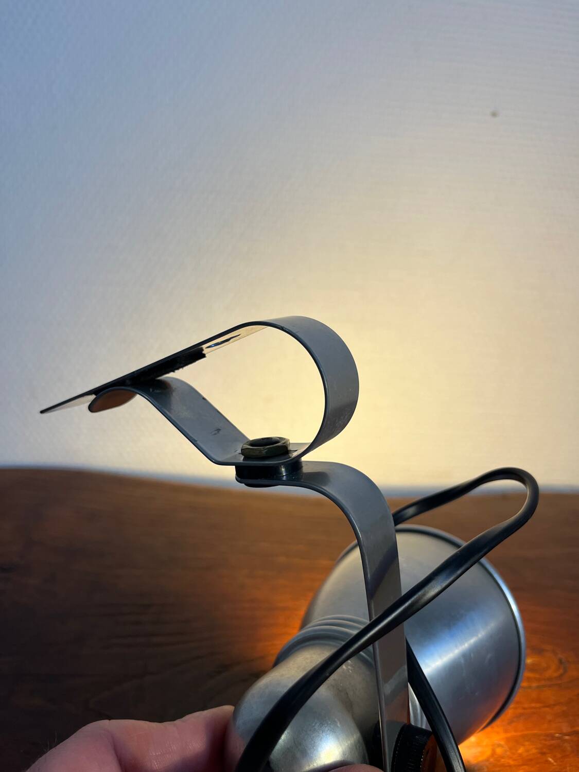 80s clip-on aluminum spotlight