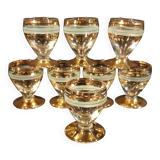 8 old liquor glasses