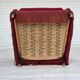 1960s, Danish armchair, cherry-red furniture velour, ash wood, original.