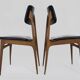 Pair of Scandinavian chairs in beech wood and skai from the 50s