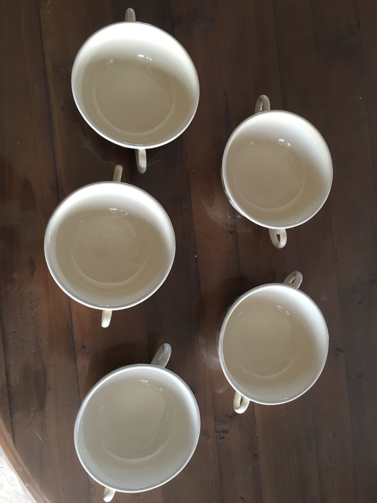 Lot of 5 chocolate bowls Sarreguemines Obernai