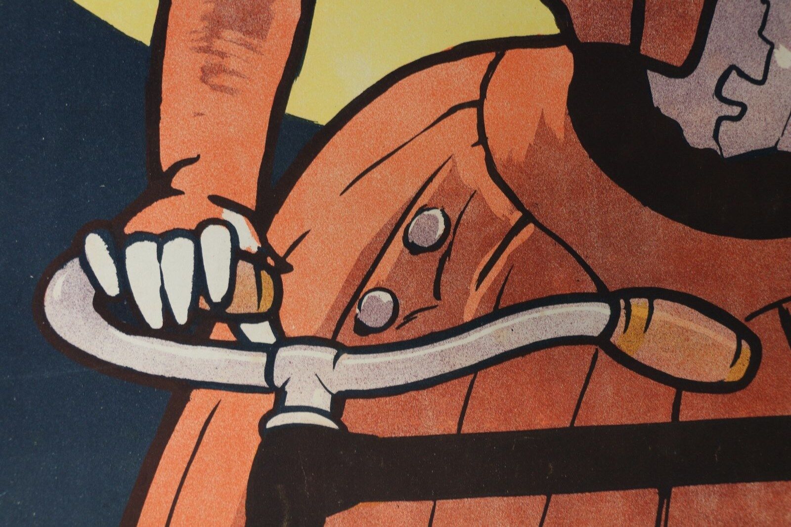 American crescent cycle bike poster signed Misti Litho Stars & Stripes lune 1898 litho