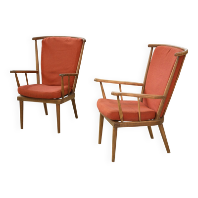 Paire de fauteuils éventail Baumann 1960’s