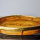Rattan and brass tray, Italy, 1970