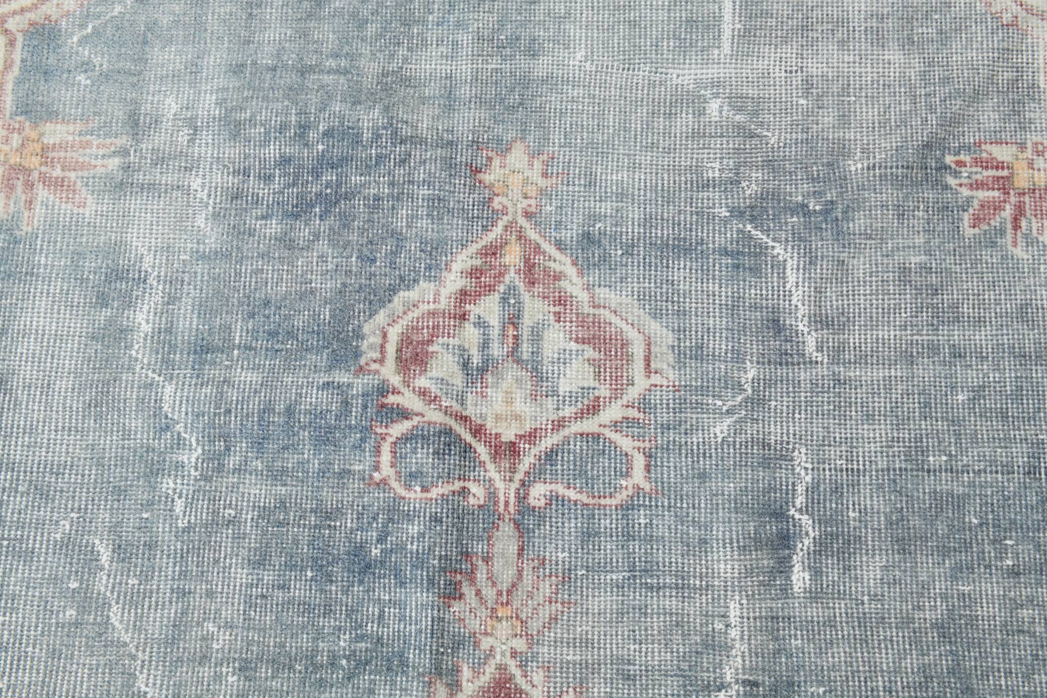 8x11 Light Navy Blue Classic Turkish Vintage Rug, 239x333Cm