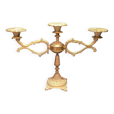 Chandelier en métal à 3 bougeoirs