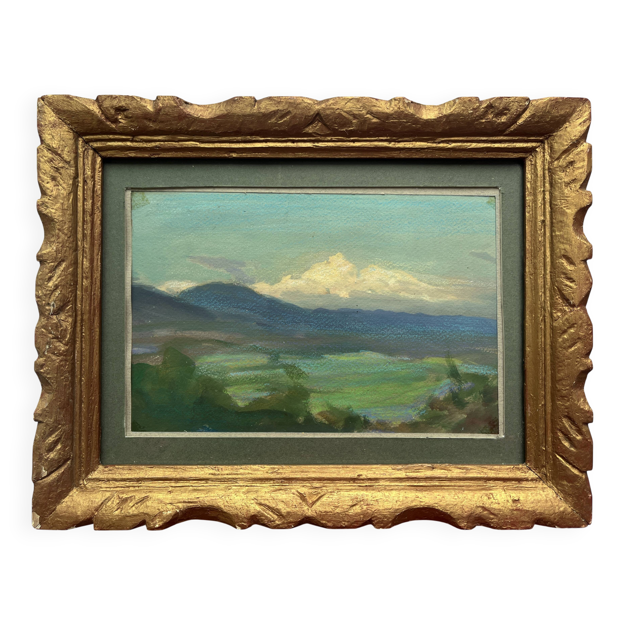 Tableau study Pastel attr. Ed. Pannetier (1884-1965) Lourmarin