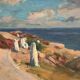 Original Swedish Oil on Canvas – “The Way” by Aksel G Knůdsen – Signed, Vintage & Framed – 52 x 45 cm (24" x 20")
