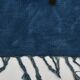 Blue Black Antique Turkish Runner Rug, 79x342Cm