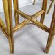 Vintage rattan bar and stools