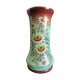 Vase Napoleon lll green opaline enamelled and gilded with fine gold