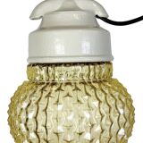Vintage white porcelain pendant light, 1970s