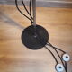 Floor lamp black and chrome 1970