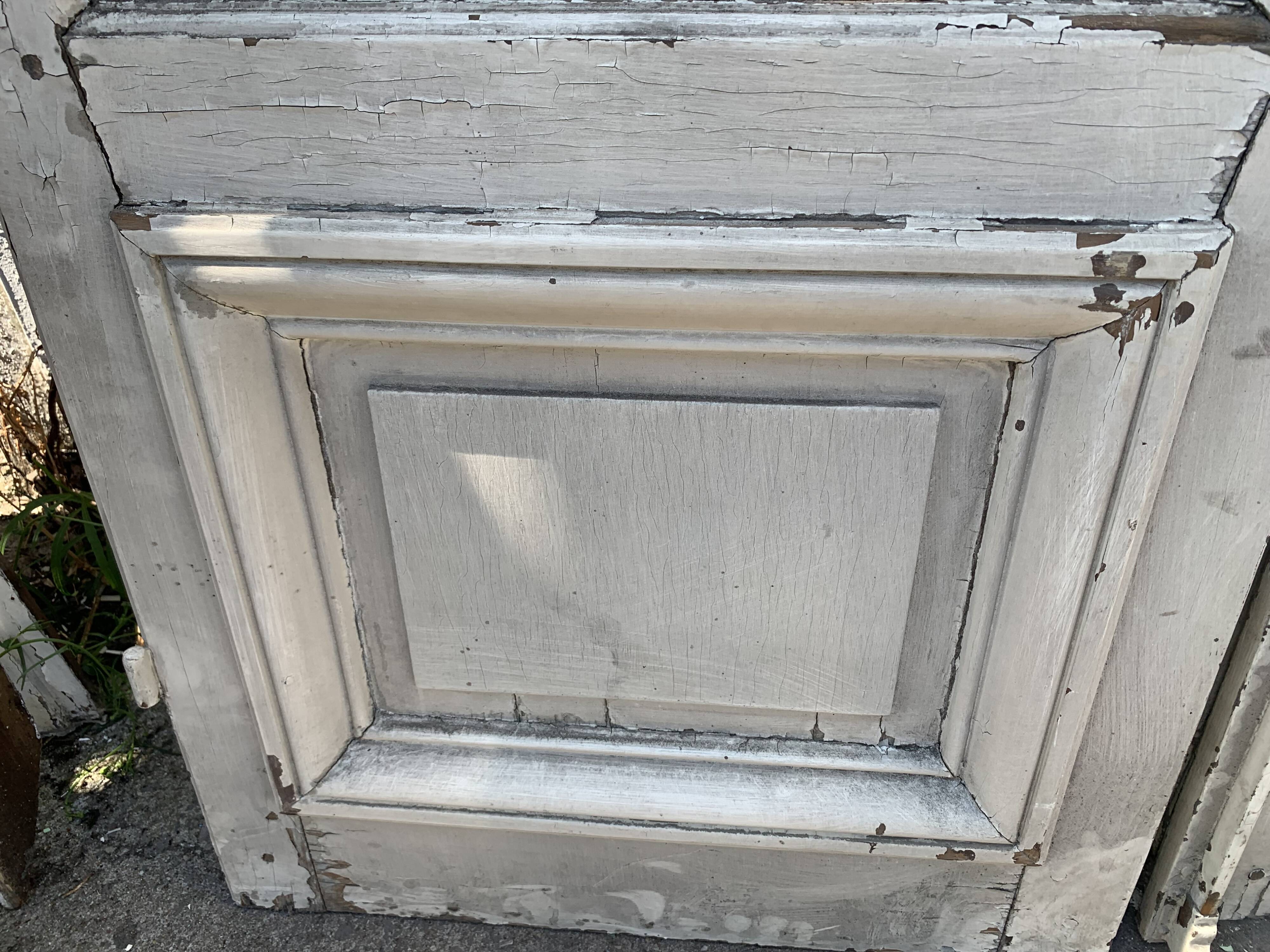 French window with two leaves in solid oak XX century