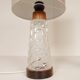 Lampes de table Midcentury Orrefors teck et verre Suède