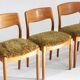 Vintage Danish solid teak dining room chairs Juul Kristensen set of 6