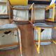 Ensemble de 6 chaises traineau, années 70