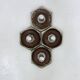 Set of 8 brown ceramic wall lamps, 1970s