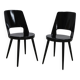 Pair of Baumann Montdor model chairs restored black 1980