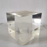 Cube lamp in plexi Plugg design Habitat 2000s
