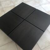 Square coffee table in wenge wood