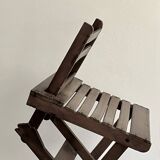 Ancienne chaise pliante avec dossier