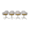 Serie de 4 fauteuils en fibre de verre de Maurice Burke pour Arkana 1970