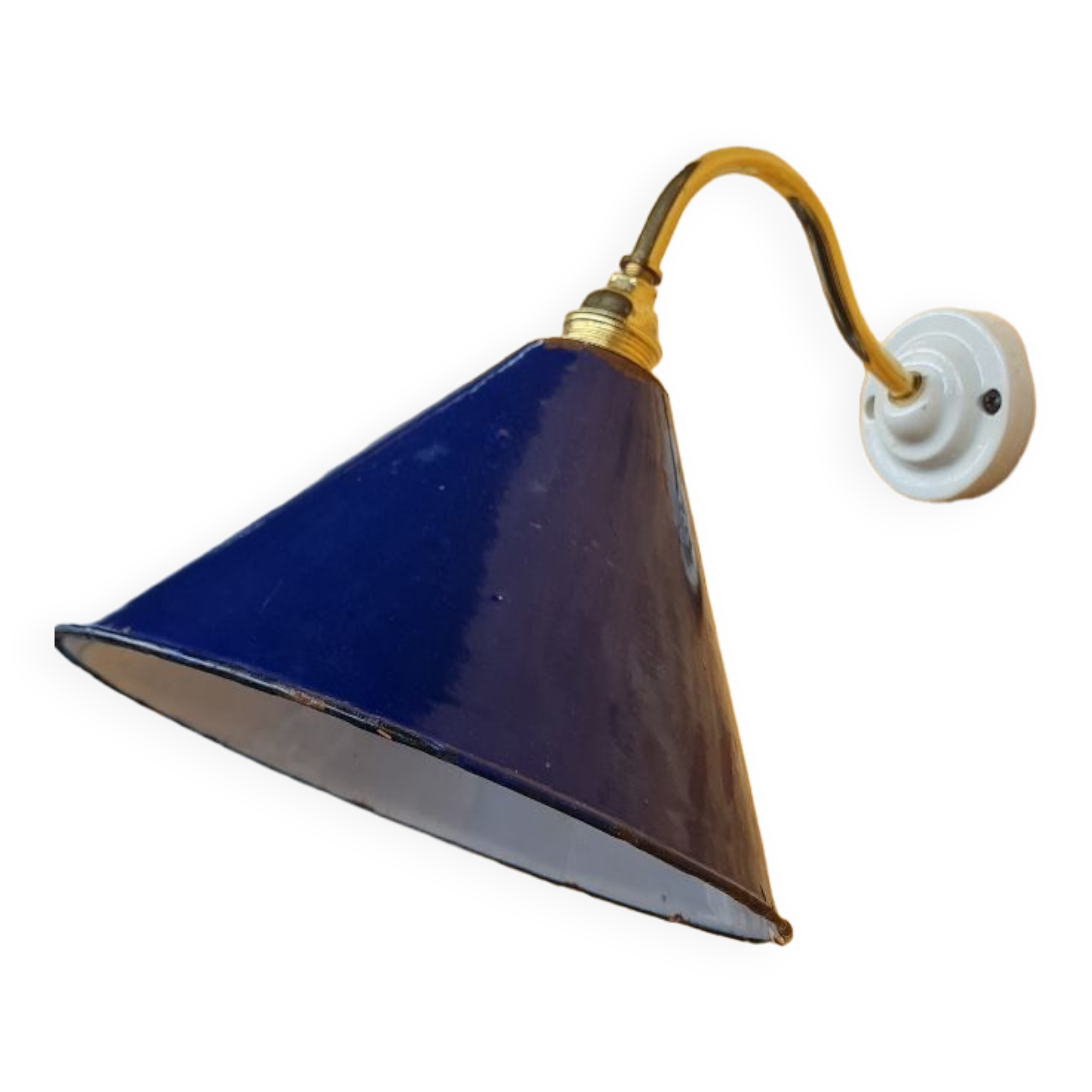 Vintage wall lamp in enamelled sheet metal