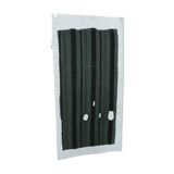 Turkish Green Black Striped Vintage Kilim Rug, 81x163Cm