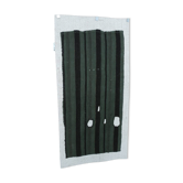 Tapis kilim vintage turc vert noir rayé, 81x163 cm