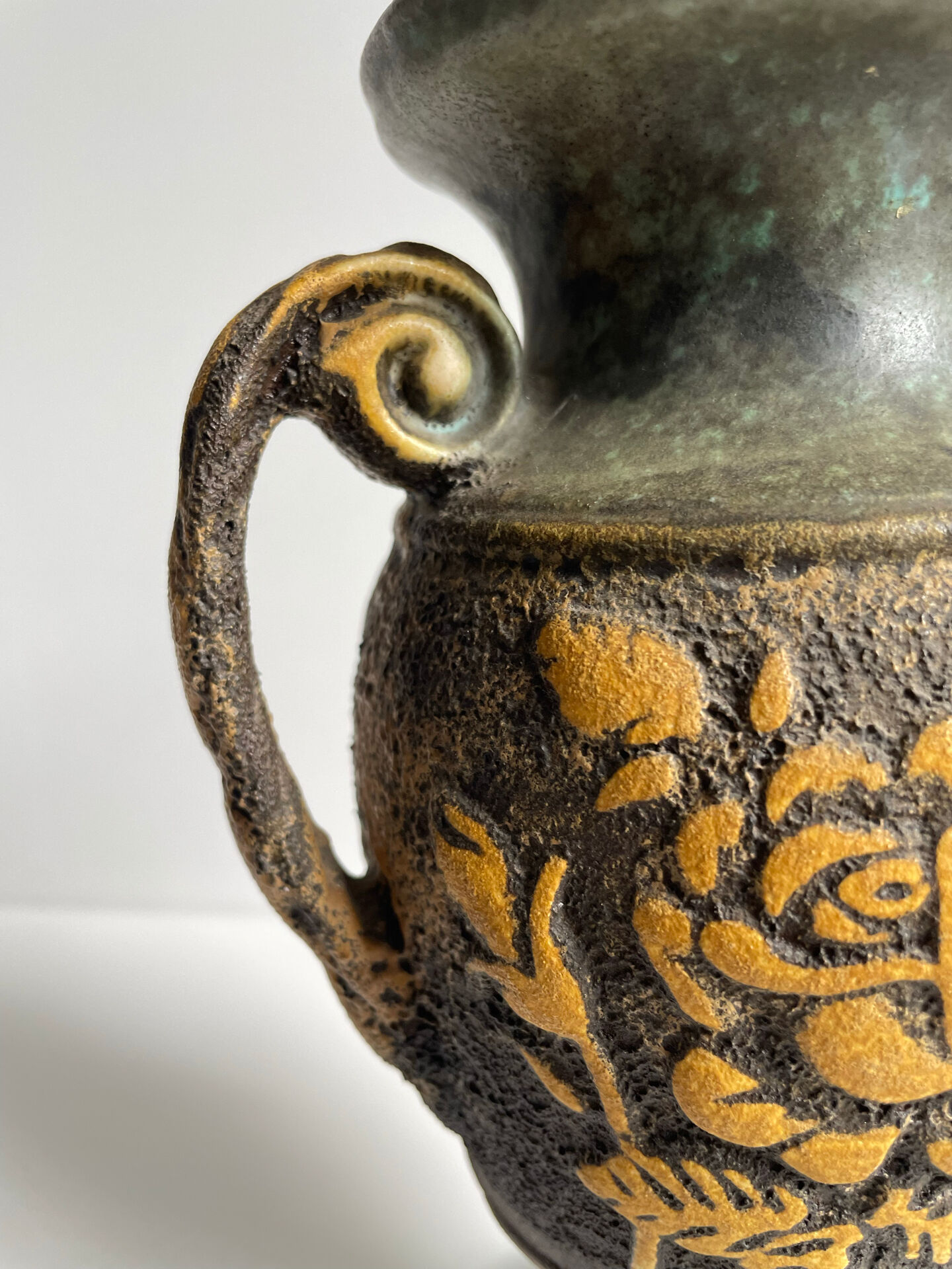 Ceramic amphora vase, mid-20th century