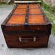 Old travel trunk, early twentieth century, restored