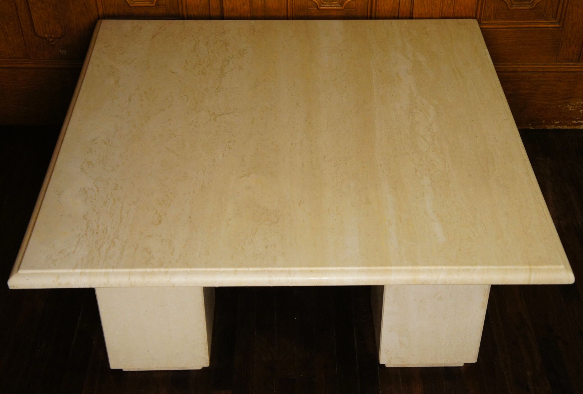 Low table in travertine, Italy, circa 1970