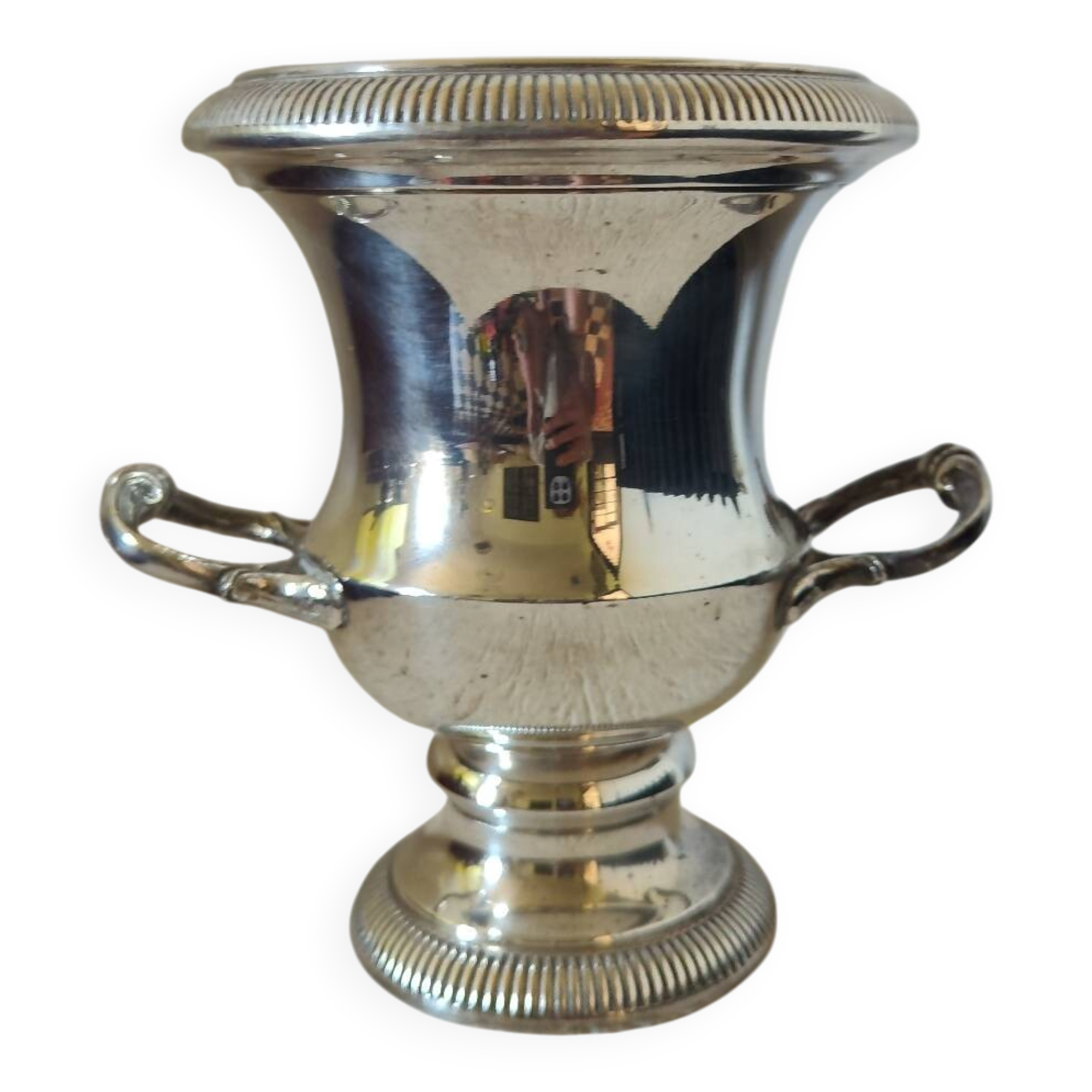Jardinière centre de table vase Médicis argenté